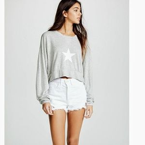 WILDFOX All-Star cropped sweatshirt LIKE NEW